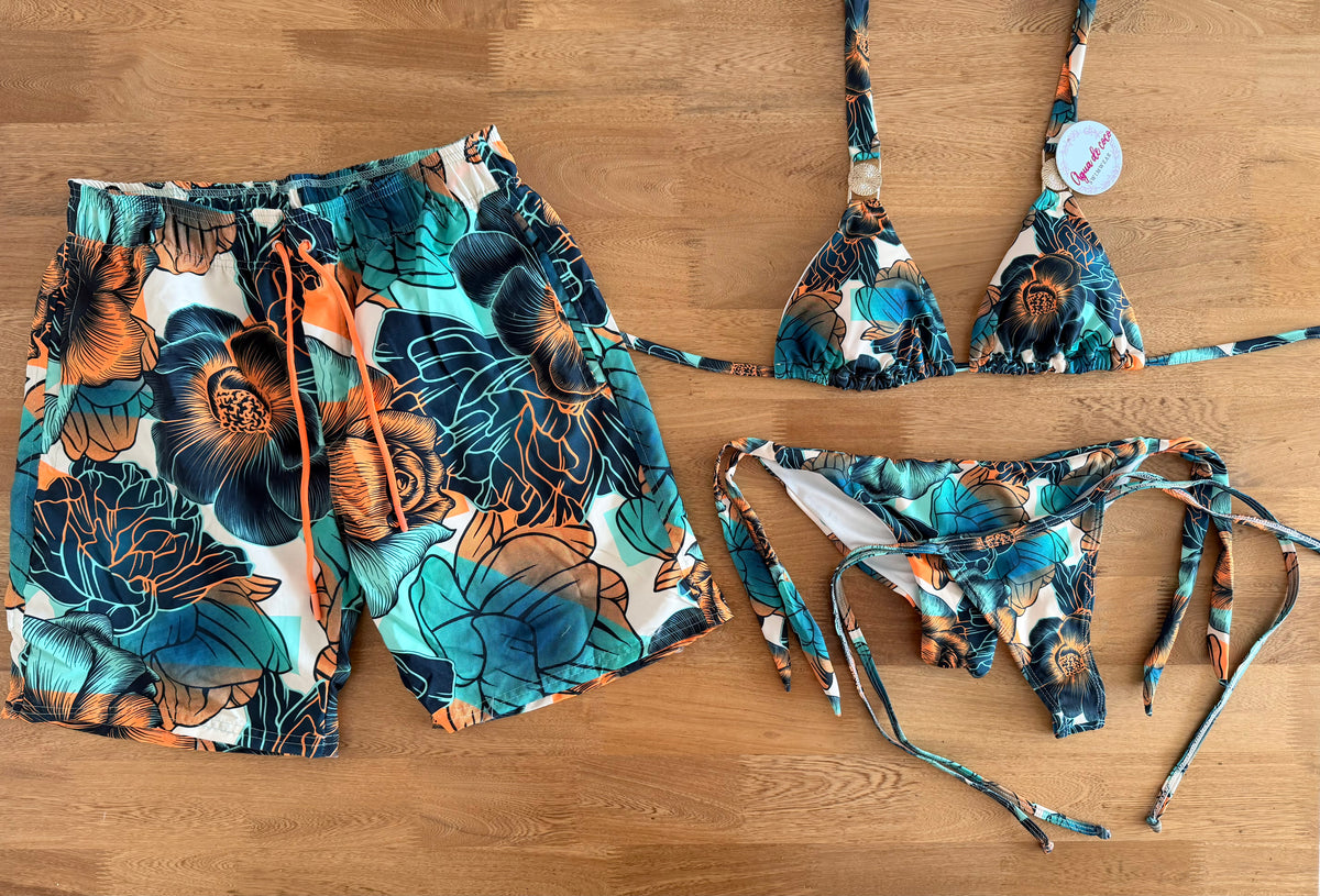 Set Pareja estampado Floral